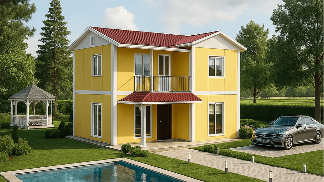 İki Katlı Prefabrik Ev Fiyatı 100 m²