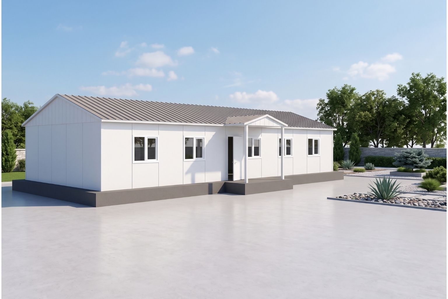 101 m² Prefabrik Ofis