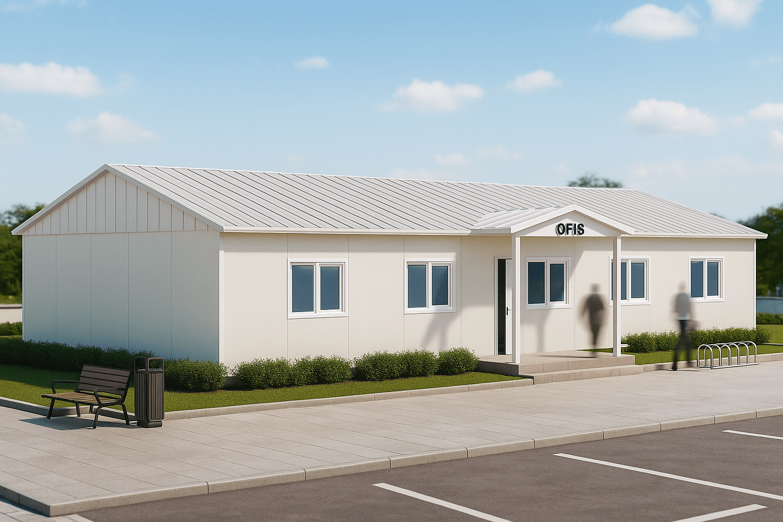 101 m² Prefabrik Ofis
