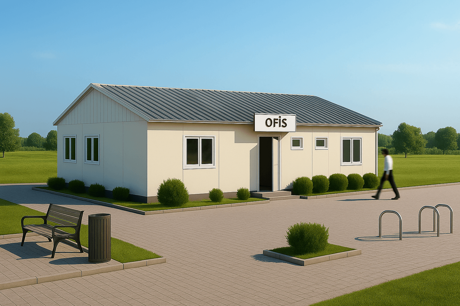 102 m² Prefabrik Ofis