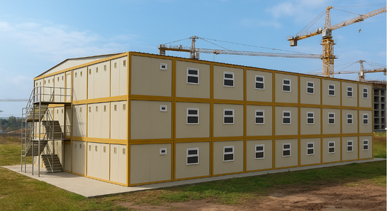 1152 m² 3 Katlı 252 Kişilik Yatakhane Konteyner