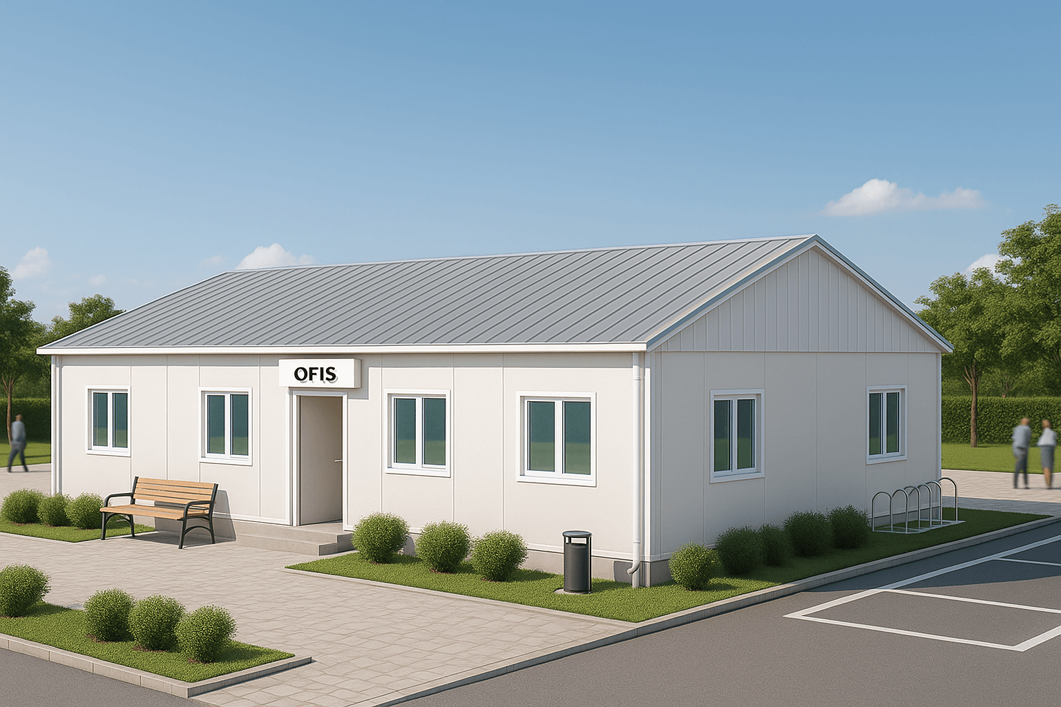 125 m² Prefabrik Ofis