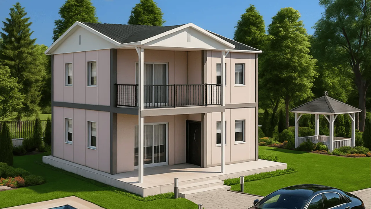 İki Katlı Prefabrik Ev Fiyatı 128 m²
