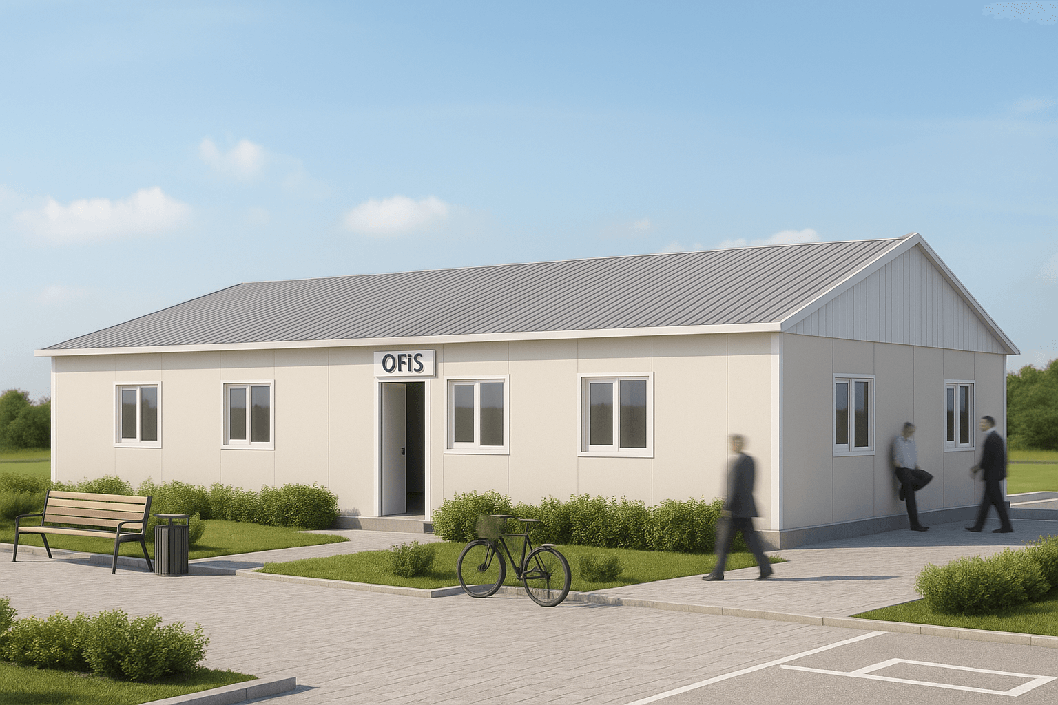 147 m² Prefabrik Ofis