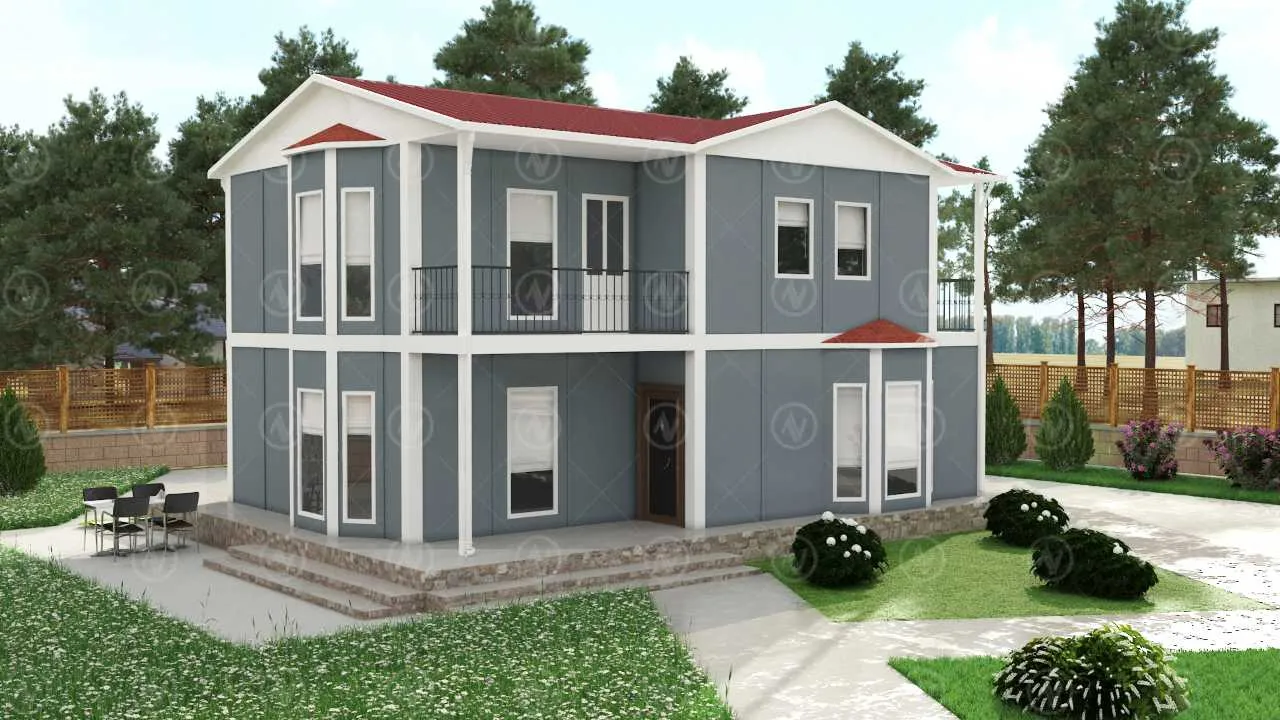 İki Katlı Prefabrik Ev Fiyatı 155 m²