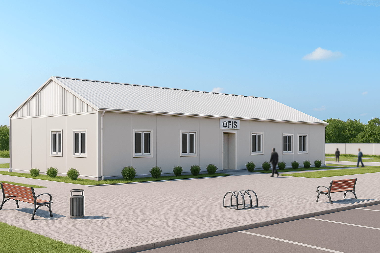 158 m² Prefabrik Ofis