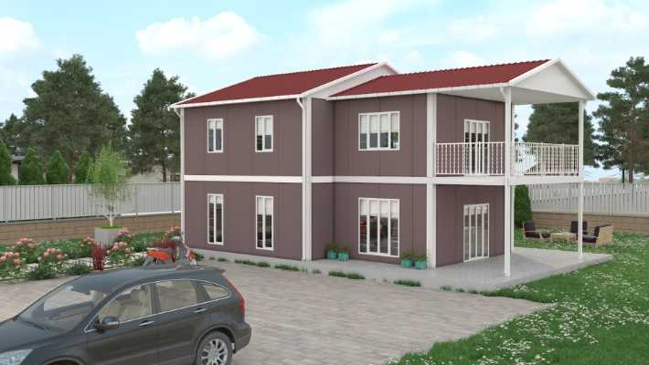 165 m² 2 Katlı Prefabrik Ev