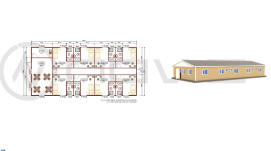 170 m² Prefabrik Yatakhane