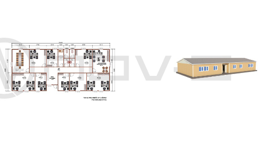 193 m² Prefabrik Ofis