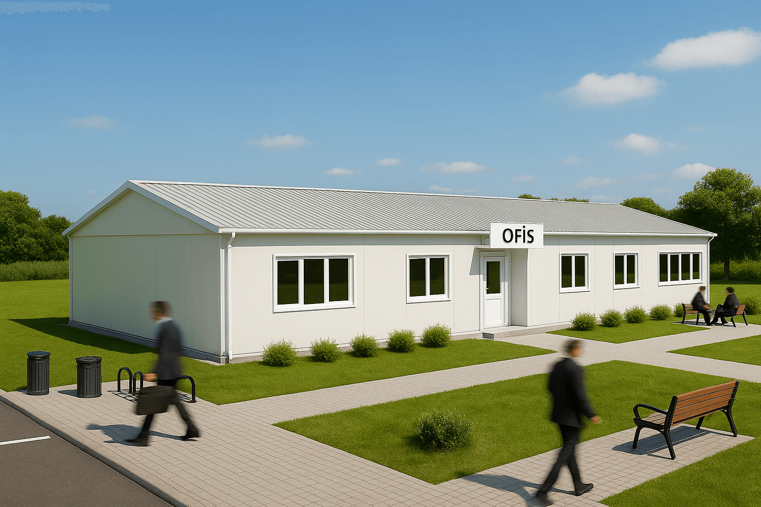 193 m² Prefabrik Ofis