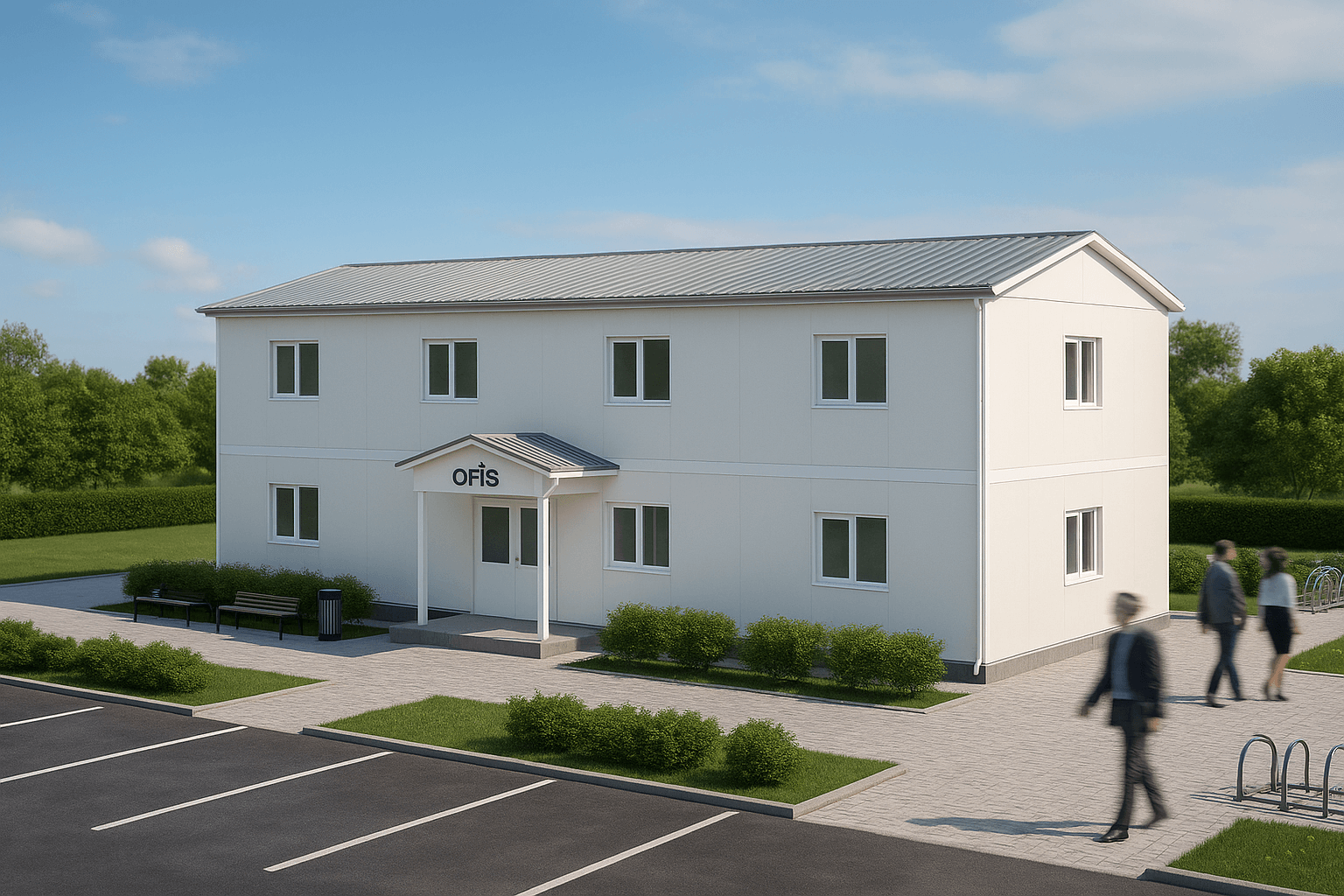 201 m² Prefabrik Ofis