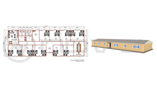 249 m² Prefabrik Ofis