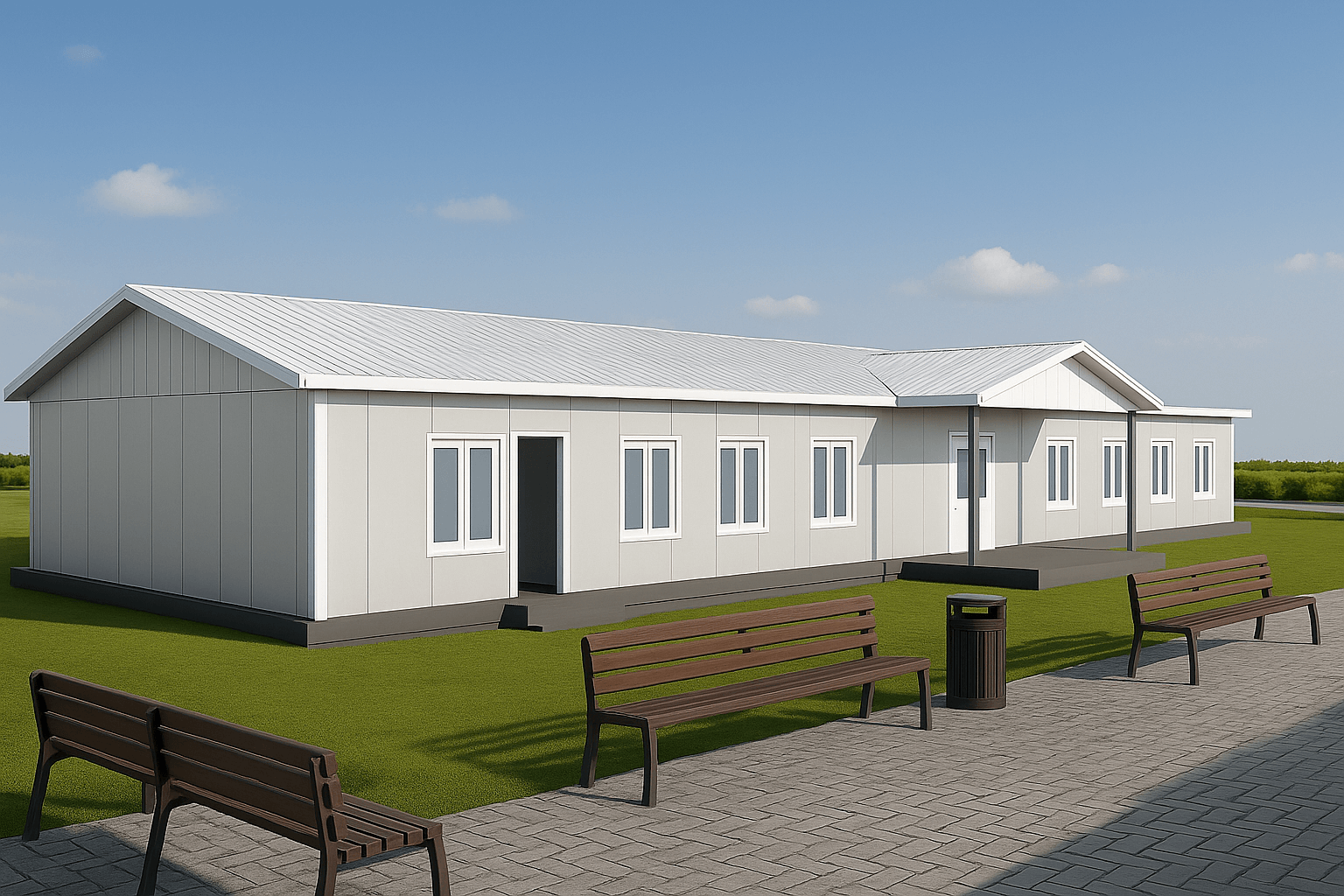 304 m² Prefabrik Sosyal Tesis Binası