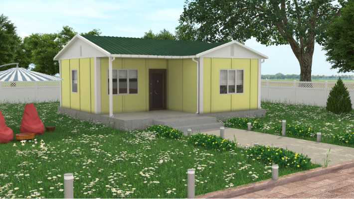 Tek Katlı Prefabrik Ev Fiyatı 49 m²
