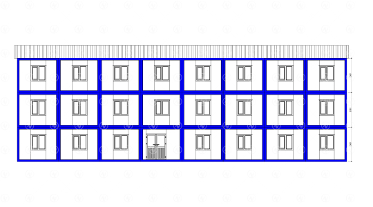 500 m² Birleşimli Ofis Konteyner