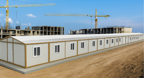 560 m² Tek Katlı 108 Kişilik Yatakhane Konteyner