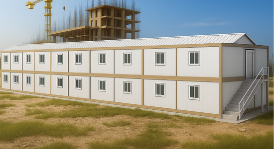 672 m² 2 Katlı 120 Kişilik Yatakhane Konteyner