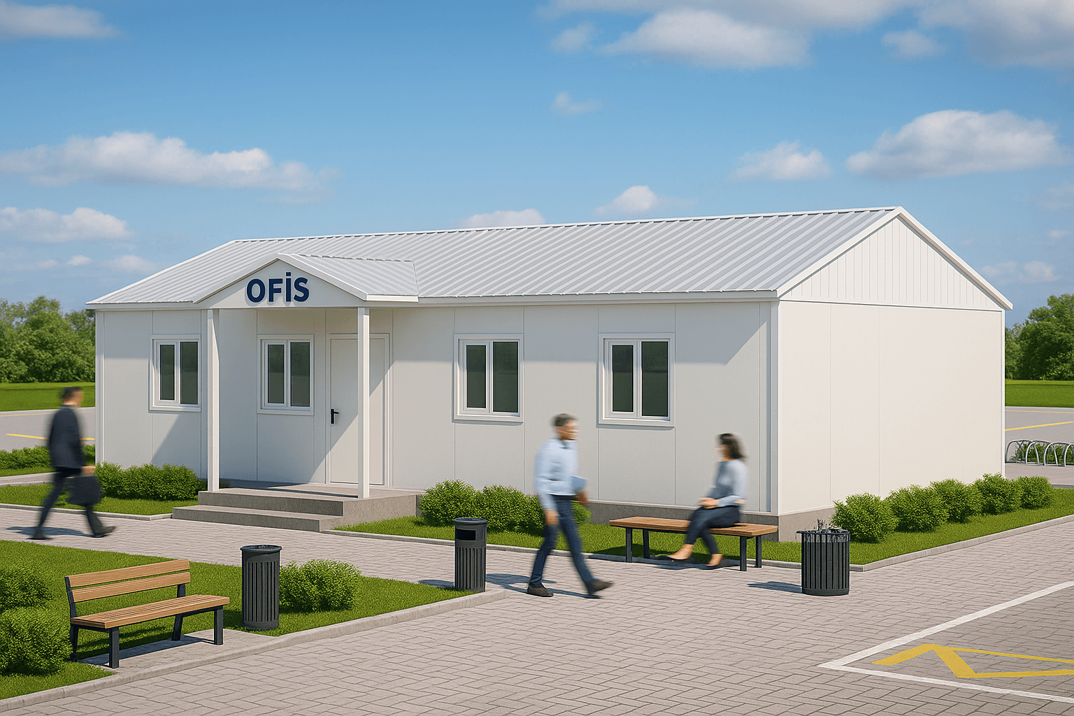 92 m² Prefabrik Ofis